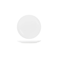 TABLEKRAFT CORE WHITE ROUND PLATE COUPE SHAPE-225mm (*91013*) = PACK OF 6 X EACHES