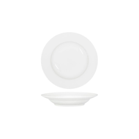 TABLEKRAFT CORE WHITE PASTA/SOUP BOWL DEEP-225x45mmRIM SHAPE (*91050*) = PACK OF 6 X EACHES