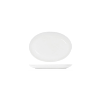 TABLEKRAFT CORE WHITE PLATTER-OVAL COUPE SHAPE -230x165x22mm (*91020*) = PACK OF 6 X EACHES