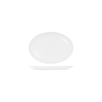 TABLEKRAFT CORE WHITE PLATTER-OVAL COUPE SHAPE -255x180x23mm (*91021*) = PACK OF 4 X EACHES
