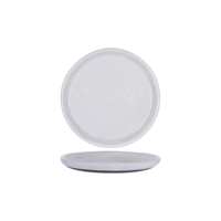 TABLEKRAFT NATURALS ASH GREY ROUND PLATE 265x28mm CLAY (*905206*) = PACK OF 3 X EACHES