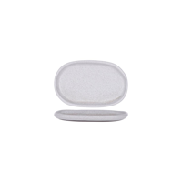TABLEKRAFT NATURALS ASH GREY OVAL PLATE 210x135x20mm CLAY (*905208*) = PACK OF 6 X EACHES