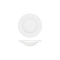 TABLEKRAFT CORE WHITE PASTA PLATE WIDE RIM 225x48mm (*91057*) = PACK OF 4 X EACHES