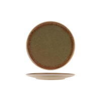 TABLEKRAFT SOHO ROUND PLATE 255x10mm BURNT SIENNA (*908910*) = PACK OF 4 X EACHES