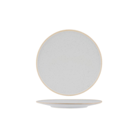 TABLEKRAFT SOHO ROUND PLATE 255x10mm REACTIVE LIMESTONE (*908610*) = PACK OF 4 X EACHES