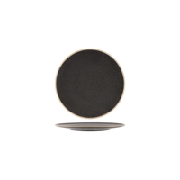 TABLEKRAFT SOHO ROUND PLATE 200x10mm SPECKLE BLACK (*908708*) = PACK OF 6 X EACHES