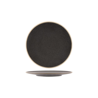 TABLEKRAFT SOHO ROUND PLATE 255x10mm SPECKLE BLACK (*908710*) = PACK OF 4 X EACHES