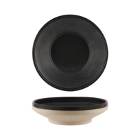 TABLEKRAFT SOHO ROUND BOWL FOOTED 230x68m SPECKLE BLACK (*908720*) = PACK OF 6 X EACHES