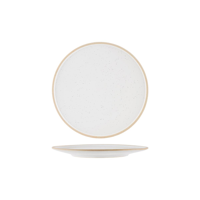 TABLEKRAFT SOHO ROUND PLATE 255x10mm WHITE PEBBLE (*908510*) = PACK OF 4 X EACHES