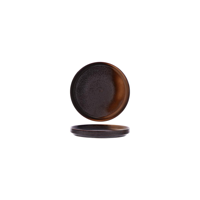TABLEKRAFT URBAN ROUND RIM PLATE 170x22mm COFFEE DUST (*907711*) = PACK OF 6 X EACHES