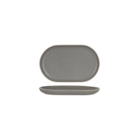 TABLEKRAFT URBAN OVAL PLATE 250x160mm GREY (*908020*) = PACK OF 6 X EACHES