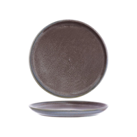 TABLEKRAFT URBAN ROUND COUPE PLATE 268x29mm GREYSTONE BLUE (*907810*) = PACK OF 4 X EACHES