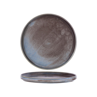 TABLEKRAFT URBAN ROUND RIM PLATE 265x25mm GREYSTONE BLUE (*907813*) = PACK OF 3 X EACHES