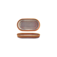 TABLEKRAFT URBAN LOFT OVAL PLATTER 180x98x25mm AUBURN (*907221*) = PACK OF 4 X EACHES