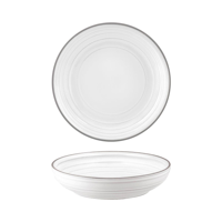 TABLEKRAFT LINEA PASTA/SOUP PLATE-220x50mm WHITE (*907415*) = PACK OF 4 X EACHES