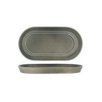 TABLEKRAFT URBAN LOFT OVAL PLATTER 305x165x30mm FROST GREY (*906323*) = PACK OF 3 X EACHES