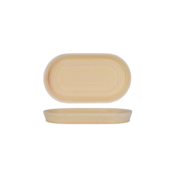 TABLEKRAFT URBAN LOFT OVAL PLATTER 240x137x27mm SANDSTONE (*906022*) = PACK OF 4 X EACHES