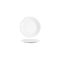 VITROCERAM ROUND PLATE-160mm Narrow Rim WHITE (*902606*) = PACK OF 48 X EACHES