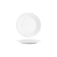 VITROCERAM ROUND PLATE-180mm Narrow Rim WHITE (*902607*) = PACK OF 48 X EACHES
