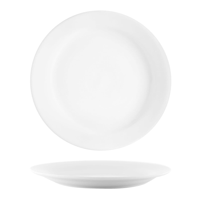 VITROCERAM ROUND PLATE-250mm Narrow Rim WHITE (*902610*) = PACK OF 12 X EACHES