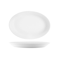 VITROCERAM OVAL PLATTER-350mm WHITE (*901614*) = PACK OF 12 X EACHES