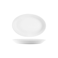 VITROCERAM OVAL PLATTER-290mm WHITE (*901611*) = PACK OF 12 X EACHES