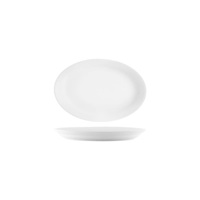 VITROCERAM OVAL PLATTER-240mm WHITE (*901609*) = PACK OF 24 X EACHES