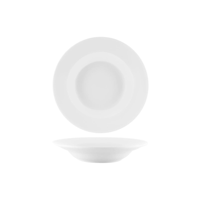 VITROCERAM PASTA BOWL-230mm WIDE RIM WHITE (*900146*) = PACK OF 24 X EACHES