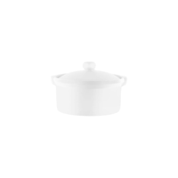 VITROCERAM CASSEROLE-ROUND WITH COVER 500ml WHITE (*901373*) = PACK OF 24 X EACHES