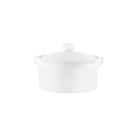 VITROCERAM CASSEROLE-ROUND WITH COVER 1.0lt WHITE (*901374*) = PACK OF 12 X EACHES