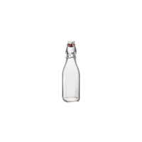 BORMIOLI ROCCO SWING BOTTLE w/WHITE TOP 0.25lt CLR (3.14730) (*330-098*) = PACK OF 28 X EACHES