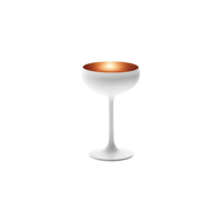 STOLZLE OLYMPIC CHAMPAGNE COUPE 230ml MATT WHITE/BRONZE (*365-432*) = PACK OF 24 X EACHES