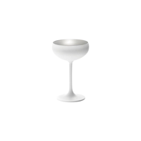 STOLZLE OLYMPIC CHAMPAGNE COUPE 230ml MATT WHITE/SILVER (*365-431*) = PACK OF 24 X EACHES