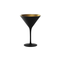STOLZLE OLYMPIC COCKTAIL GLASS 240ml MATT BLACK/GOLD (*365-400*) = PACK OF 24 X EACHES