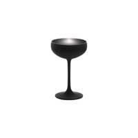 STOLZLE OLYMPIC CHAMPAGNE COUPE 230ml MATT BLACK/SILVER (*365-406*) = PACK OF 24 X EACHES