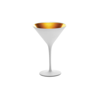 STOLZLE OLYMPIC COCKTAIL GLASS 240ml MATT WHITE/GOLD (*365-420*) = PACK OF 24 X EACHES