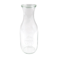 WECK BOTTLE GLASS JAR W/LID 1062ml 60x250mm (766) (*82309*) = PACK OF 6 X EACHES