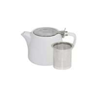 BREW-WHITE STACKABLE TEAPOT 500ml SS INFUSER/LID (*BW2060*) = PACK OF 2 X EACHES