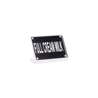 BUFFET SIGN- ACRYLIC w/S/S MAGNET PLATE "FULL CREAM MLK (*81311*) = PACK OF 12 X EACHES