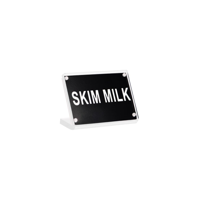 BUFFET SIGN- ACRYLIC w/S/S MAGNET PLATE "SKIM MILK" (*81307*) = PACK OF 12 X EACHES