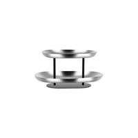 CHEF INOX 2-TIER SEAFOOD STAND SS/IRON 380x260x195mm (*06990*) =  1 X EACH
