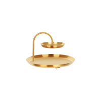 CHEF INOX ROUND 2-TIER SEAFOOD STAND S/S 360x360x240mm BRASS (*06993*) =  1 X EACH