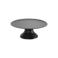 CHEF INOX CAKE PLATE w/STAND POLYCARBONATE 357x130mm BLACK (*04154*) =  1 X SET