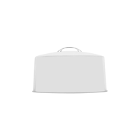 CHEF INOX CAKE COVER SAN w/CHROME HDL300x185mm CLEAR (*04140*) = PACK OF 12 X EACHES