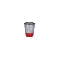 CHEF INOX CONEY IS GALVANISED POT 95x105mm DIPPED RED (*78601*) =  1 X EACH