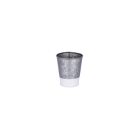 CHEF INOX CONEY IS GALVANISED POT 95x105mm DIPPED WHI (*78603*) =  1 X EACH