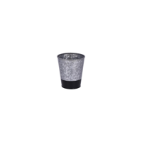 CHEF INOX CONEY IS GALVANISED POT 95x105mm DIPPED BLK (*78604*) =  1 X EACH