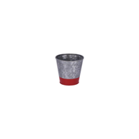 CHEF INOX CONEY IS GALVANISED POT FLARED 100x95mm DIPPED RED (*78632*) =  1 X EACH