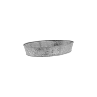 CHEF INOX CONEY IS GALVANISED OVAL TRAY 240x160x45mm (*78650*) =  1 X EACH