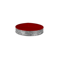 CHEF INOX CONEY IS GALVANISED ROUND TRAY 240x45mm DIPPED RED (*78672*) =  1 X EACH
